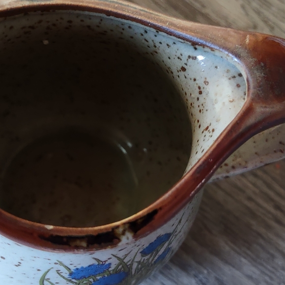 Vintage creamer cup floral mug floral decor speckled - Picture 3 of 3